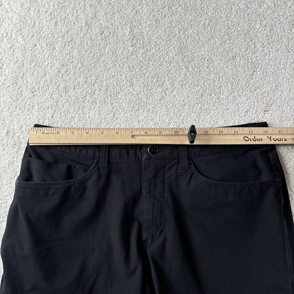Lululemon ABC Slim-Fit 5-Pocket Warpstreme Pants Men's Size 32 Black LM5AD9S - Picture 14 of 16